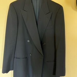 Giorgio Armani Black Double-Breasted Suit